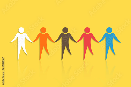 Group of People with holding hands. Concept for Teamwork