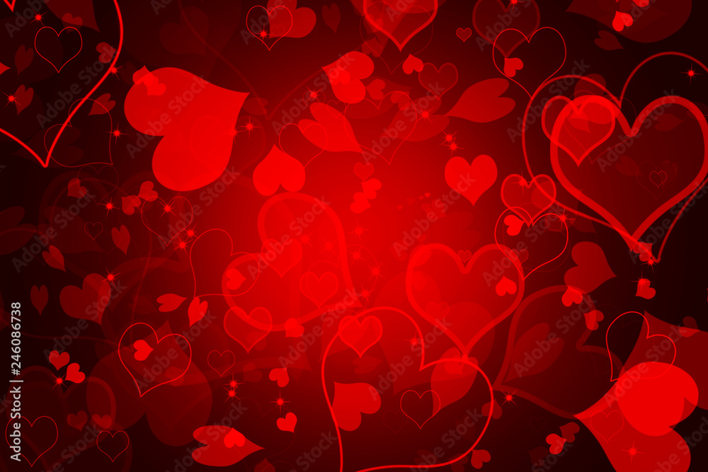 Valentines day abstract with hearts, women's day love background