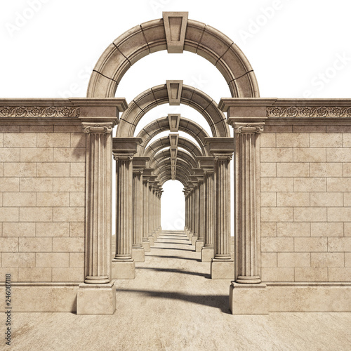 classic arch isolated on white