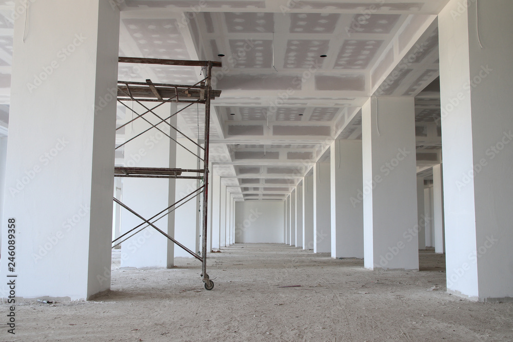 Interior of apartment during construction Interior of apartment during construction