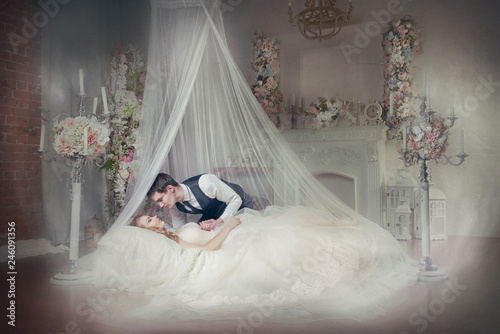 Fairytale Princess sleeping that will awaken by the kiss of Prince charming