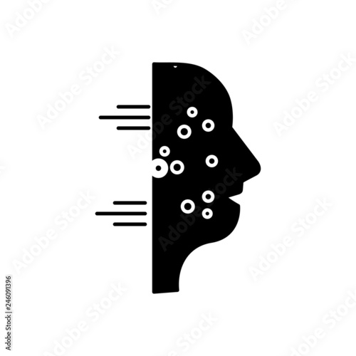 Black solid icon for allergy 