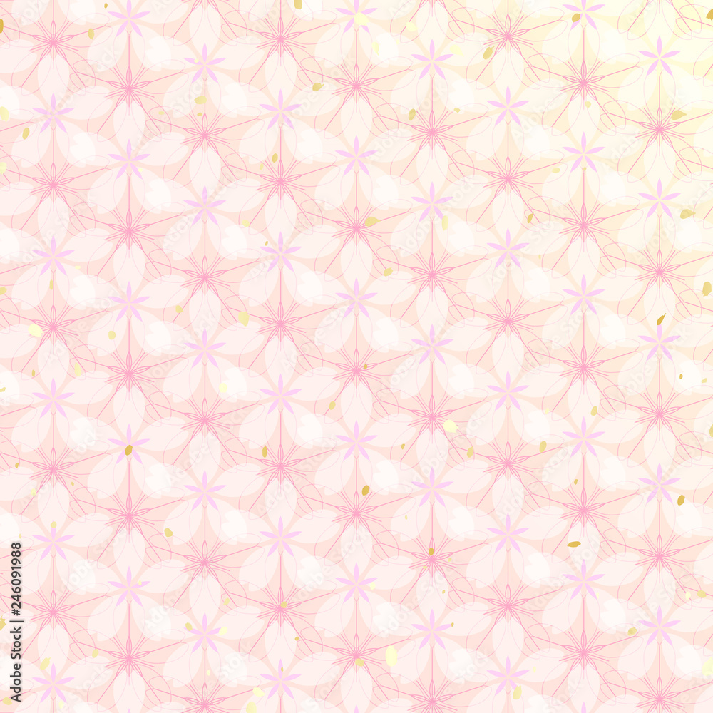 和紙風　桜　模様