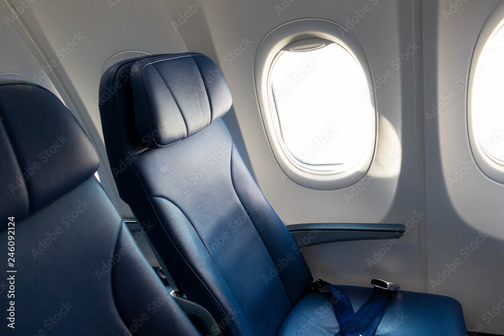 Background of airplane seats Background of airplane seats