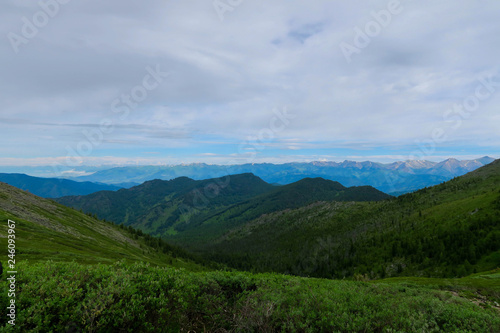 Mountain ridge scenic view. Altai Mountains, Russia © Olga