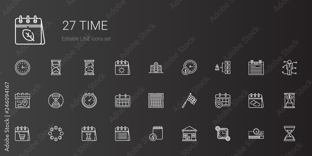 time icons set