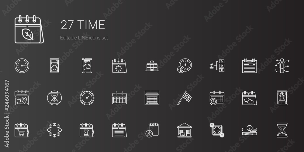 time icons set time icons set