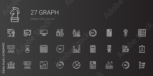 graph icons set