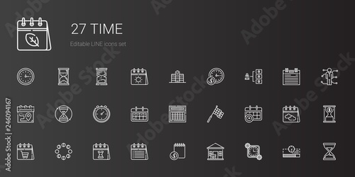 time icons set