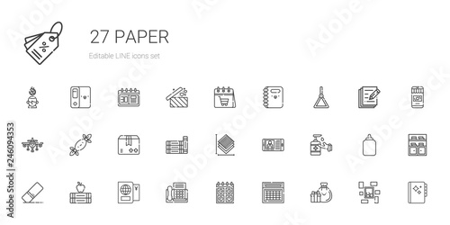 paper icons set