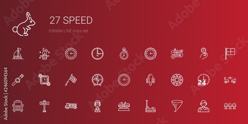 speed icons set