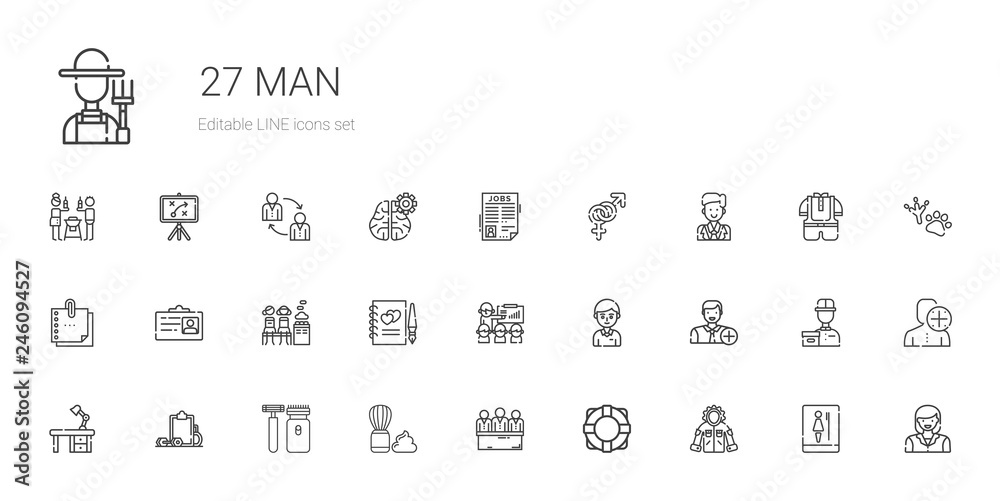 man icons set man icons set