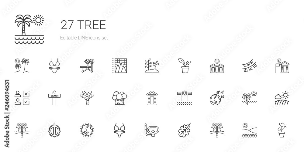 tree icons set