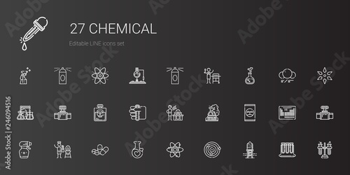 chemical icons set