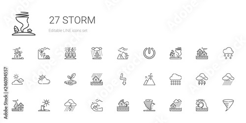 storm icons set