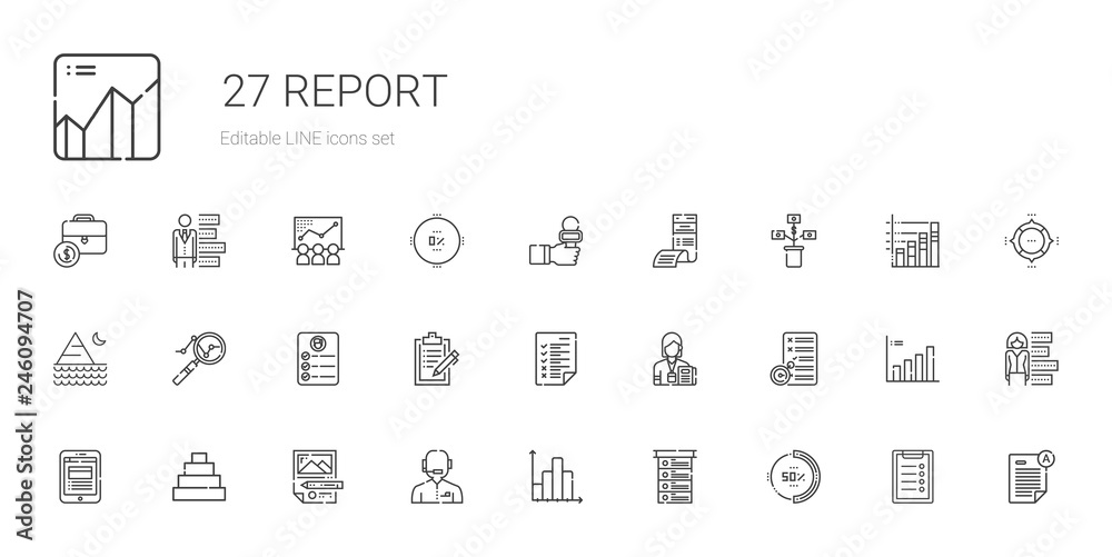 report icons set report icons set