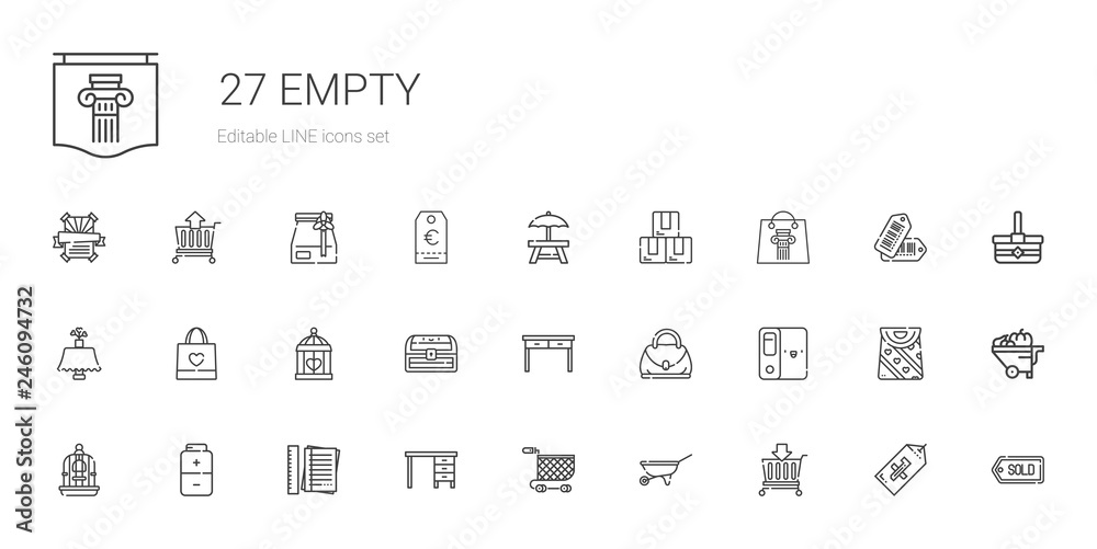 empty icons set empty icons set