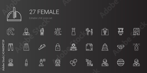 female icons set