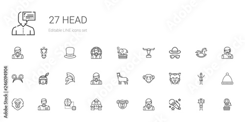 head icons set