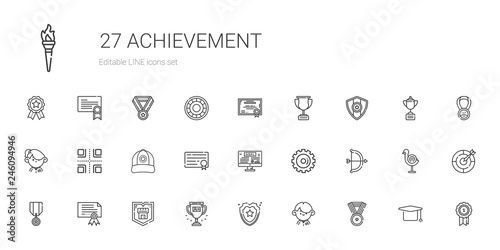 achievement icons set