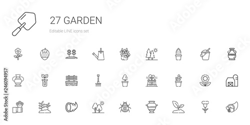 garden icons set