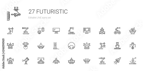 futuristic icons set