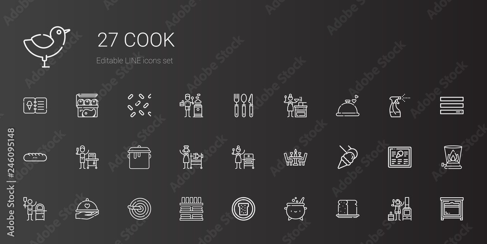 cook icons set cook icons set