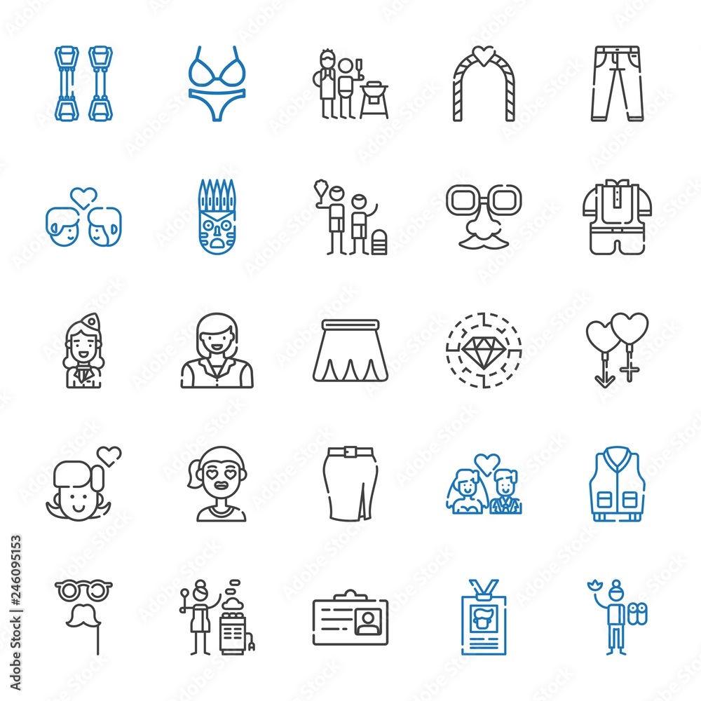 woman icons set woman icons set