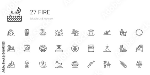 fire icons set
