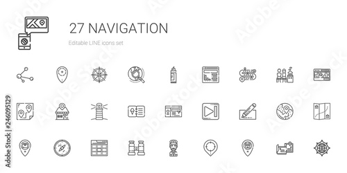 navigation icons set