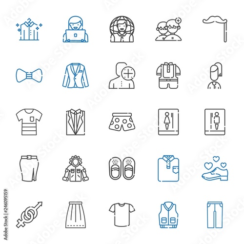 men icons set