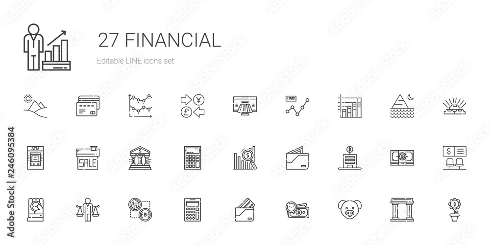 financial icons set financial icons set