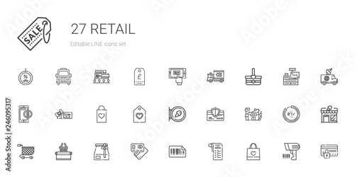 retail icons set