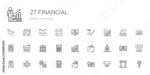 financial icons set