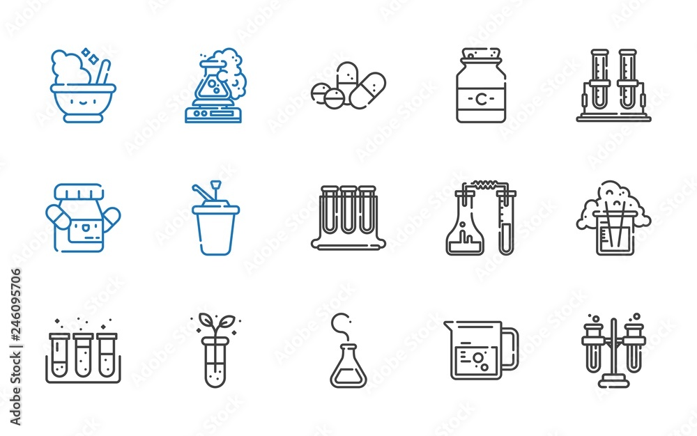 pharmaceutical icons set