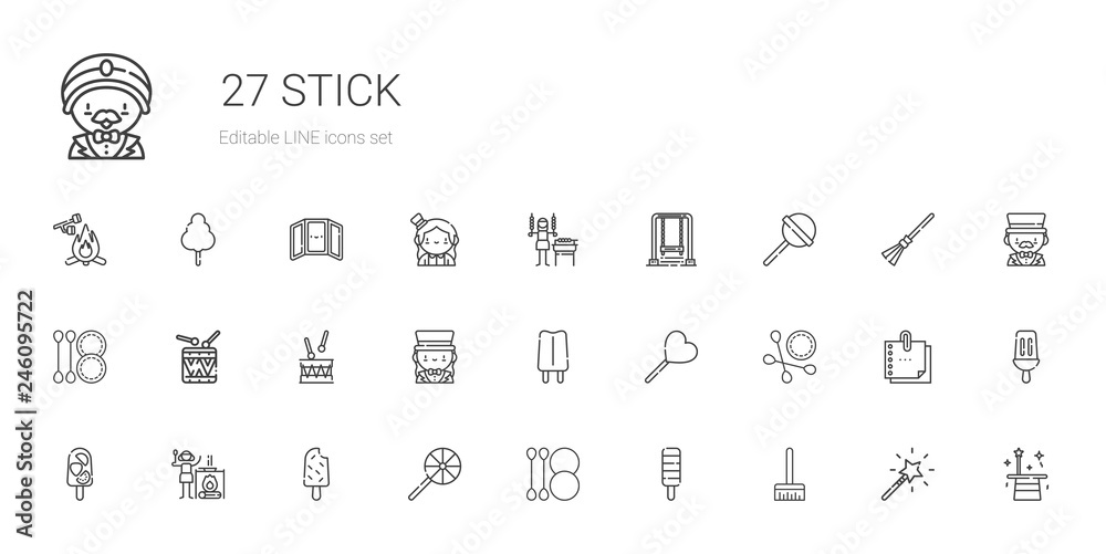 stick icons set stick icons set