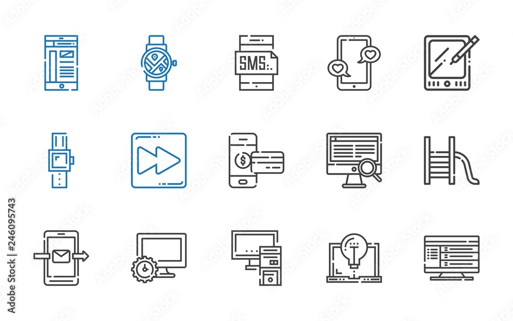 smartphone icons set smartphone icons set