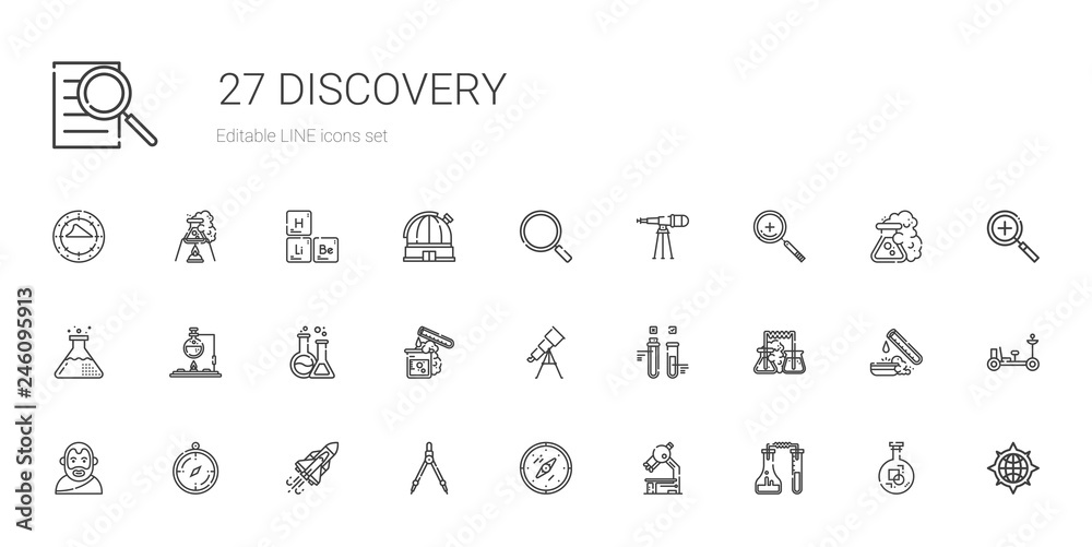 discovery icons set discovery icons set