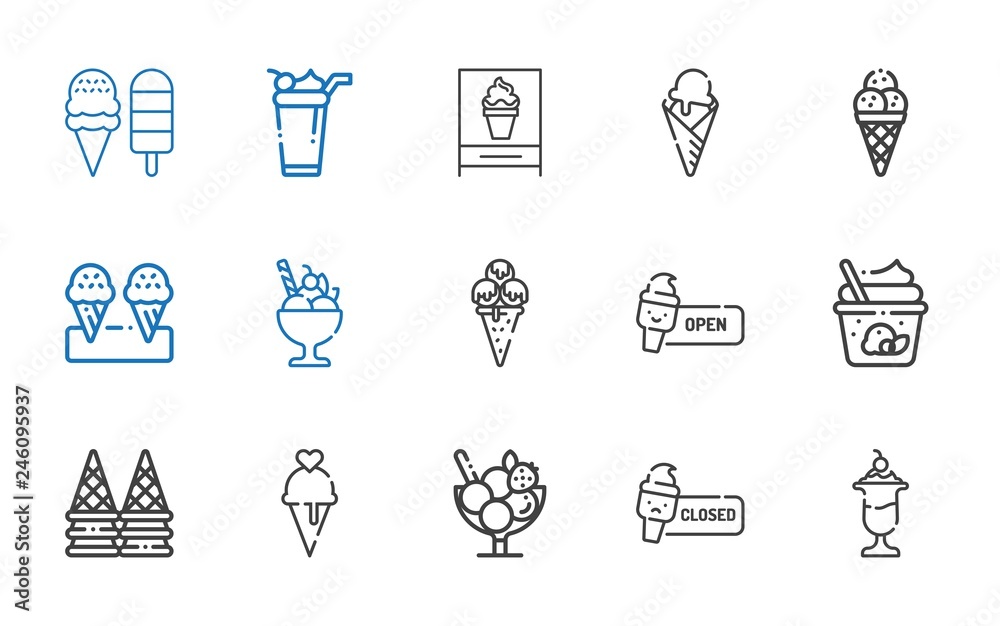 sundae icons set sundae icons set