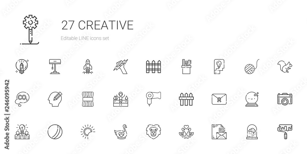 creative icons set creative icons set