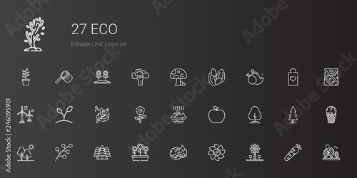 eco icons set