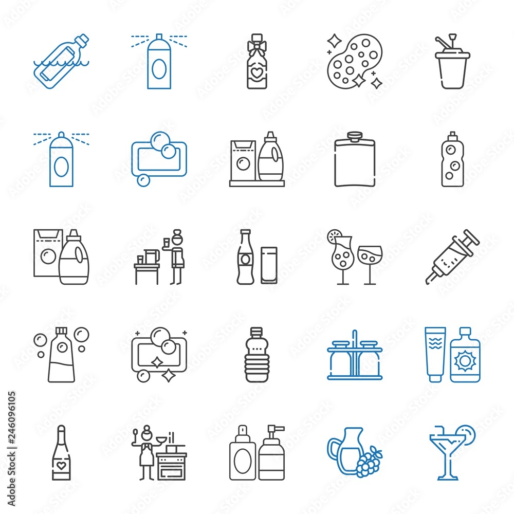 bottle icons set bottle icons set