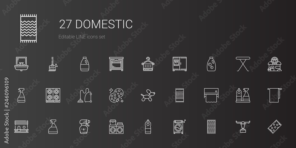 domestic icons set domestic icons set