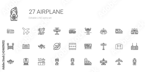 airplane icons set