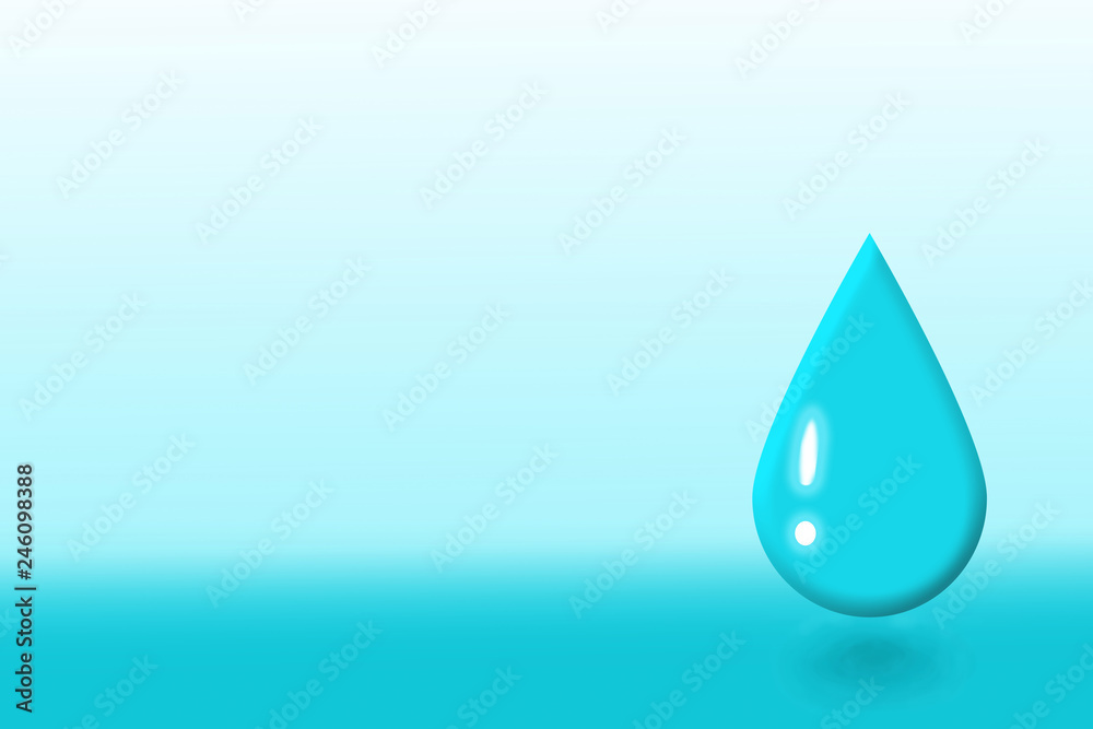 One drop of water　一滴の水滴