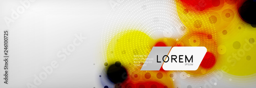 Background abstract - blurred dotted color circle shape, techno bubbles