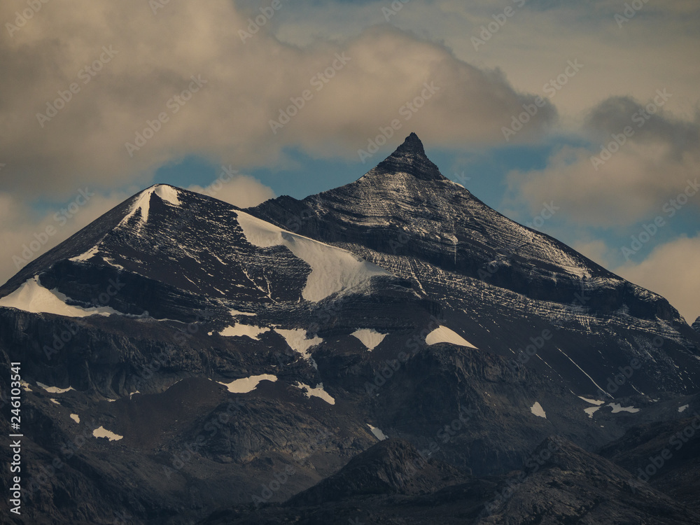 barren mountain peak in patagonia