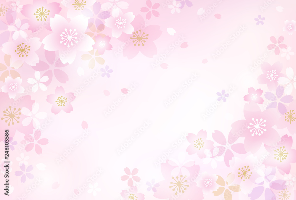 Cherry and light background / postcard template Cherry and light background / postcard template