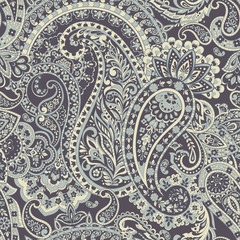 Fotobehang Paisley patronen Damast paisley vector sierpatroon  © antalogiya