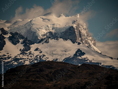 Gorgeous Mountain and Windblown Snow in Patagonia